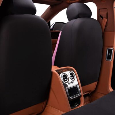 Flying Banner Butterfly car seat Covers ful Set Fashion Universal Lady Woman Female Rear Bench Split Colorized (Pink, Full Set - Lace) - Image 4