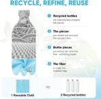 AIDEA Microfiber Cleaning Cloth Roll, Blue Shop Towels 55 Sheets Washable, Microfiber Towels for Cars, Blue Rags Reusable Paper Towel for Automotive, Workshop, House, Kitchen, Cleaning Supplies11×9" - Image 4