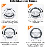 Carbon Fiber Car Steering Wheel Cover, Leather Breathable Automotive Wheel Protector, 15 Inch Anti-Slip Vehicle Interior Steering Accessories, Universal for SUV Truck Sedan (Black) - Image 4