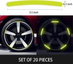 20Pcs Car Wheel Hub Reflective Sticker,Reflective PVC Wheel Eyebrow Stickers, Night Safety Warning, Anti-Scratch, Waterproof, Outdoor Use - Image 6