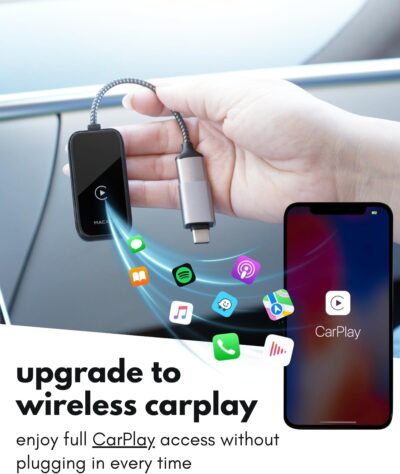 Wireless CarPlay Adapter for iPhone - Go Cordless in Seconds - USB Apple Car Play Wireless Adapter for iPhone 6 or Newer, 2017 Cars or Newer with USB C + A, Seamless, Crisp Sound, Bluetooth/WiFi - Image 2