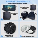 Bigfoot Alien Car Windshield Sunshade - Folding Moon UFO Trees Heatshield Front Window Sun Shade Visor Protector for Sedan Truck SUV - 59" L x 31.5" W - Image 7