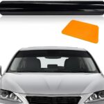 Windshield Tint Strip, 51.18"×7.87" Car Window Sun Visor Tints Film With Scraper, Universal Front Windscreen Heat Control Tint Strip Styling Decoration for Car Truck SUV RV