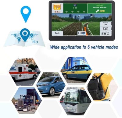 7 Inch Car GPS Navigator with 2025 USA Maps, Voice Turn-by-Turn Guidance, Lane Assistance, Speed and Red Light Warning for Vehicles,GPS Satellite Navigator with Free Lifetime Map Update, - Image 6