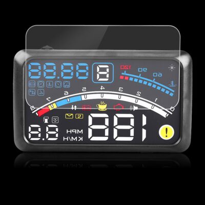 Universal 5.9" Car HUD Display MPH/KM/h Over Speed Limit Warning Plug and Play Projector with Film for Cars with OBDII or EUOBD Interface Plug - Image 5