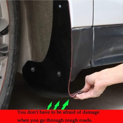 Soft Material Automotive Car Mud Flaps Universal Fit Black Splash Guards Rubber mud Guard No Collision Universal - Image 2