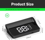 Car Heads Up Display, HUD GPS Speedometer, Large Font Brightness Adjustment Speed Projection, Plug and Play Cigarette Lighter Powered Accessory for Most Car Models (White) - Image 2