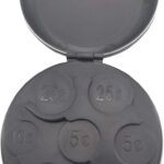 MUDOR Portable Coin Organizer, Car Change Holder, Pocket Coin Case for Penny, Nickel, Dime, Quarter Storage (Black)