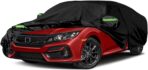 Waterproof Car Cover Replace for 2011-2023 Honda Civic Hatchback, 6 Layers All Weather Custom-fit All Weather Car Covers with Zipper Door & Windproof Bands for Sun Snow Rain Dust Protection