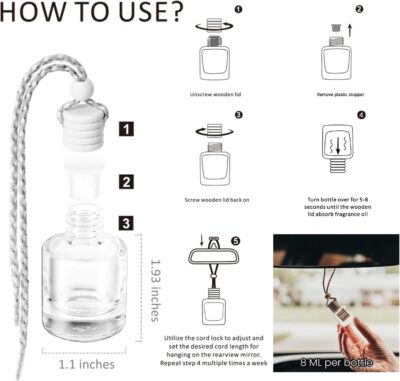 HoogaLife Car Air Freshener Hanging 2 Pack - Hotel Collection Diffuser Oil Inspired by Cabane & Rltz. CarIton Hotel - NO.1012 Fragrance Oil, Car Fresheners for Women Made in USA (081) - Image 4