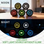 2Pcs 8MM 12V-24V LED Indicator Light with 180 Changeable Symbols, IP67 Waterproof, Pre-Wired Customizable Pilot Dash Directional Warning Lights for Car Truck Boat Marine RV Off-Road(Green) - Image 5