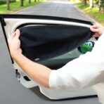 Car Window Shades for Side Window with 16 Magnets, Perfect for Driver's car Sun Visor Extender for Car, Easy On and Off, Foldable Fabric Sunshade for More Safety