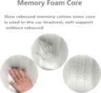 Car Headrest Pillow Soft Suede Fabric Memory Foam Car Neck Pillow Ultimate Comfort and Support for Driving and Travel - Image 5