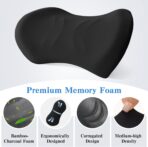 Lumbar Support Pillow for Office Chair and Car - Ergonomic Memory Foam Back Support Cushion for Automotive Seat, Desk Chair, and Recliner (Black) - Image 4