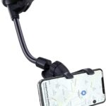 Phone Holders for Your Car: Windshield Phone Mount with Long Arm, 360° Rotation Strong Suction Cell Phone Car Mount, Anti-Shake Stabilizer for iPhone, Samsung, All Smartphones