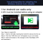 Carlinkit Wireless CarPlay USB Adapter Only Compatible with Android car radios. only for Android Version 4.4.2 or Above. APK Must be Successfully Installed Before use. Model:CPC200-CCPA - Image 5