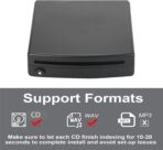 External USB Car Universal CD Player,Vehicle CD Player for Car via USB Radio Connection Portable CD Player for Car Android Navigation with USB Port-Plug and Play - Image 8