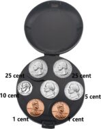 MUDOR Portable Coin Organizer, Car Change Holder, Pocket Coin Case for Penny, Nickel, Dime, Quarter Storage (Black) - Image 2