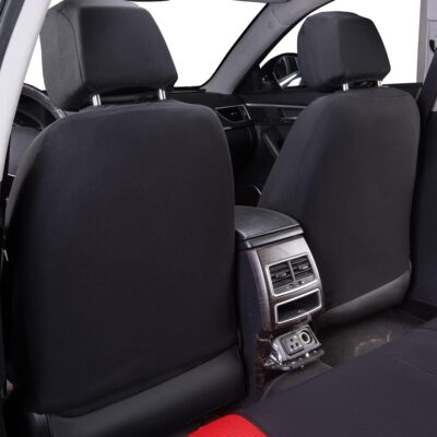 Flying Banner Butterfly car seat Covers ful Set Fashion Universal Lady Woman Female Rear Bench Split Colorized (Full Set, Red) - Image 4