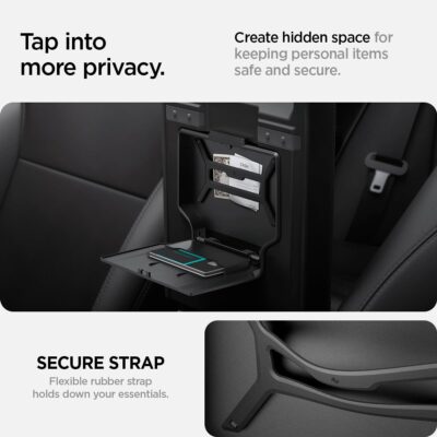 Spigen One-Tap Hidden Storage Box for Tesla Model Y Juniper (Standard, Premium & Performance 2026/2025) and Model 3 Highland (Standard, Premium & Performance 2026/25/24) - Image 3