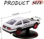 Car Dashboard Decorations – Drift & Turn Mini Car Model Ornament – Dynamic Interactive Automobile Decor for Enthusiasts Vehicle Interior Dashboard Drifting Decorations Accessories Gifts (White-AE86) - Image 6