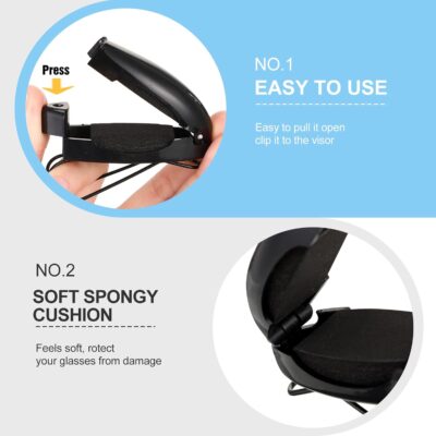 Frienda 5 Pcs Auto Car Vehicle Sun Visor Clip Holder Sunglasses Holder for Eyeglasses Mount Ticket Card Clip for Car Accessories (Black,Gray,Silver) - Image 4