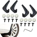 4PCS Car Mud Flaps, Mud Guard, Fender Guard, Splash Guard, Front & Rear Side Mud Guard, Wheel & Tire Splash Guards, Fender Against Sewage, Mud, Dust, Snow, No Drilling Mudguards Universal for Most Car