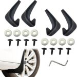 4PCS Car Mud Flaps, Mud Guard, Fender Guard, Splash Guard, Front & Rear Side Mud Guard, Wheel & Tire Splash Guards, Fender Against Sewage, Mud, Dust, Snow, No Drilling Mudguards Universal for Most Car