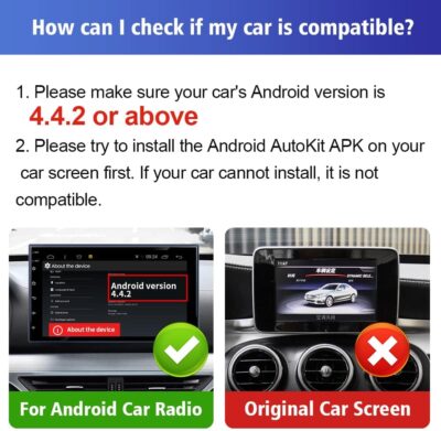 Carlinkit Wireless CarPlay USB Adapter Only Compatible with Android car radios. only for Android Version 4.4.2 or Above. APK Must be Successfully Installed Before use. Model:CPC200-CCPA - Image 3