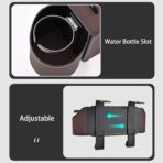 Back Seat Car Organizer,4 in 1 Multifunctional Car Back Seat Storage Box with Drink Cup Holder Tissue Box, for Hold Phone,Snacks, Drinks, Handbag - Image 3