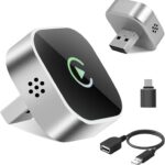 Wireless CarPlay Adapter Upgrade Wired CarPlay to Wireless for iPhone & Android, Support CarPlay & Android Auto 2 in 1,USB/Type C,Plug and Play Stable Connection for Cars with Built-in Wired Car Play