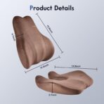 Coverado Memory Foam Car Seat Cushion and Lumbar Support Pillow for Car, Ergonomic Office Chair Cushion for Lower Back Pain Relief, Breathable & Non-Slip for Car, Home, and Office Use, Coffee - Image 6