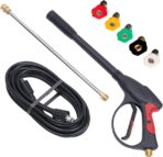3000 PSI Pressure Washer Gun Power Washer Spray Gun Kit with Universal M22 Connector and 5 Quick Connect nozzles for Generac Briggs Craftsman