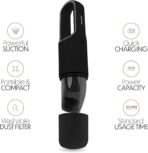 STARUMENT Portable Hand Vacuum Cleaner Handheld Cordless Cleaner for Dust Pet Hair Dirt Home Car Interior Lightweight, Easy to Use, Compact Design Battery Rechargeable with USB-C Cable - Black - Image 3