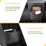 Tumecos Car Handbag Holder Between Seats, Multifunctional Car organizer for Center Armrest Box,Car Storage Bag Pocket Handbag Purse Holder for Storage, Large capacity, wear resistant(Black) - Image 2