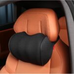 Car Seat Headrest Neck Rest Pillow, Car Headrest Pillow for Driving 100% Memory Foam and Car Neck Pillow for Pressure Relief.(1 pcs Black