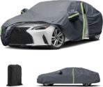 Car Covers for 2013-2025 Lexus is IS200t IS250 IS250C IS300 IS300F IS350 IS350F IS500 ISF Sport, All Weather Full Cover with Zipper Door for Sun UV Rain Dust Wind Protection Scratch Resistant