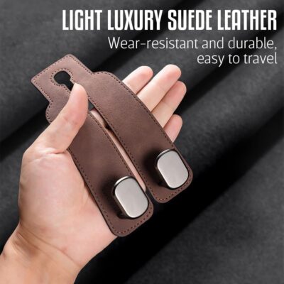 Car Seat Back Double Hook, Car Headrest Hook for Purses and Bags, Durable Hanging Hooks for Handbags, Groceries, and Accessories, Tidy Car Organizer (Grey*2) - Image 4