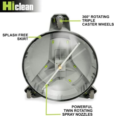 Hiclean 15" Pressure Washer Surface Cleaner with Wheels 3400 PSI Max, Surface Cleaner for Power Washer Attachment for Concrete, Patio, Sidewalk, and Driveways - Image 4