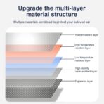 2pcs 3D Honeycomb Graphics Vinyl Car Stickers, Waterproof Sun Protection Scratch Cover B-Pillar Stickers, Personalized DIY Vehicle Door Pillar, Long-Lasting Decor Auto Accessory (Black) - Image 6