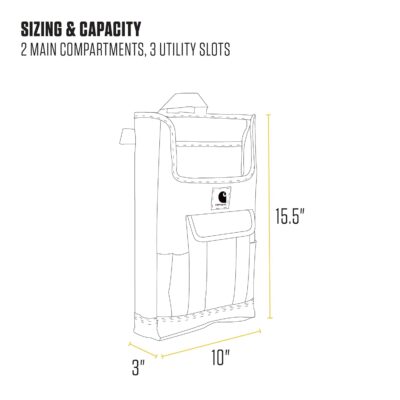 Carhartt Front Seat Car Organizer, Passenger Seat Storage & Organization for Books, Files, Folders, Laptop & More, Black - Image 4