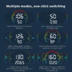 G18 Head Up Display, HUD Display for Cars Windshield, GPS Digital Speedometer MPH for All Cars, Car Compass, Altimeter, Multi-Function Display, Direction, Gradiometer - Image 5