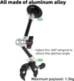 All-Metal Magnetic Phone Holder with Super Clamp&10″ Long Arm for Magsafe, Adjustable Rear View Mirror Phone Holder Mount for Car/Truck/Handlebar, Compatible with iPhone 16 15 14 13 12 Series - Image 3