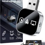 Wireless Carplay Adapter to Play TV on Car Screen 3 in 1 USB A/C Android Auto Bluetooth Video Box Screen Mirror iOS Phone Wired to Wireless Screen Mirroring Car Play Accessories for iPhone