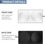 Windshield Sun Shade with Storage Pouch for SUVs, Durable 190T Polyester Sun Shield for Front Window, Portable Carry Car Accessories, Standard (63 inches x 34 inches) - Image 3