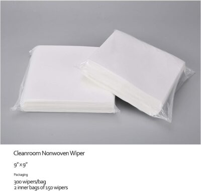 AAwipes Lint Free Wipes Cleanroom Wipes Nonwoven Auto Paint Prep Cellulose/Polyester Blend (9"x9" 300 Pcs, 56 GSM) General Purpose Lab Use (NW05609) - Image 2