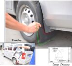 Universal Mud Flaps 4-Piece Set for Trucks/SUVs - Black/Red, Pre-Mounted Screws, Mud Splash Protection, Off-Road Mud Guard with Adjustable Clamps | Heavy-Duty Weatherproof Design - Image 2