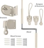 Coolaroo Outdoor Roller Shade with Wand - 95% UV Block Breathable Light Filtering Shade for Patio or Porch, Fade-Resistant, Easy-Clean Fabric, 8ft x 8ft, Pebble - Image 6