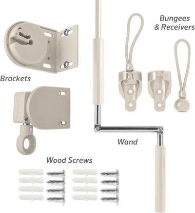 Coolaroo Outdoor Roller Shade with Wand - 95% UV Block Breathable Light Filtering Shade for Patio or Porch, Fade-Resistant, Easy-Clean Fabric, 8ft x 8ft, Pebble - Image 6