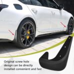4PCS Car Mud Flaps, Mud Guard, No Drilling Mudguards Fenders with Hardware Kits, Automotive Exterior Accessories Fender Front and Rear Side Splash Guards Universal for Most Cars Trucks SUVs - Image 5